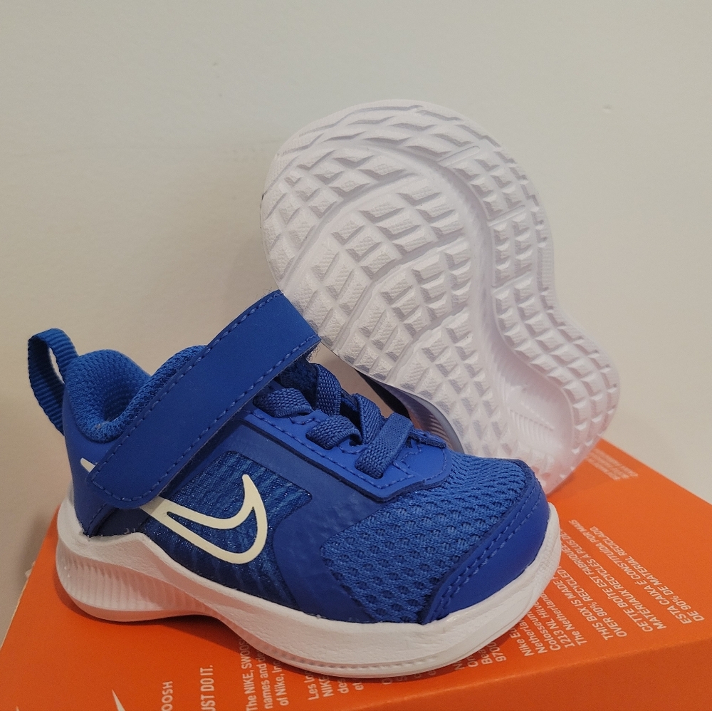 Nike Downshifter 9 Sneakers Baby 2C Blue/White Hook & Loop CZ3967 400